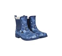 Mountain Warehouse Wellies - Bottines en Caoutchouc imprimées pour Femmes - Chaussures de Pluie imperméables, EVA Footbed, Doublure Molle de laines, Facile à Netto Bleu Foncé 40