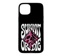 Mountaineering Summit Or Die Peak Bagger Skull Climbing Coque pour iPhone 15 Plus