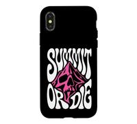 Mountaineering Summit Or Die Peak Bagger Skull Climbing Coque pour iPhone X/XS