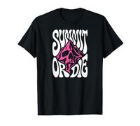 Mountaineering Summit Or Die Peak Bagger Skull Climbing T-Shirt Graphique avec Valeur