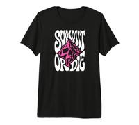 Mountaineering Summit Or Die Peak Bagger Skull Climbing T-Shirt Haut de Gamme