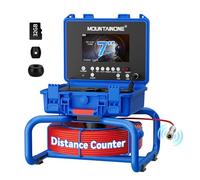 MOUNTAINONE Caméra d'inspection Canalisation 30M, Caméra HD 1080P 18mm avec Émetteur 512Hz et Compteur de Distance, Endoscope Industriel Canalisation avec Écran IPS 7", Enregistreur DVR, Carte SD 32