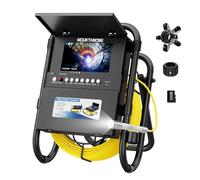 MOUNTAINONE Camera Inspection Canalisation 30M, 7'' IPS Caméra Endoscopique avec 12 Lumières LED, Camera Tuyau d'égout avec DVR, Endoscope Canalisation IP68 Étanche avec Carte SD 32 Go