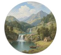 Mountains and Rivers Puzzles 1000 Pièces Cadeau Unique Scenery Jeu Éducatif Défi Jouet À De Qualité Supérieure Peinture Art pour Adultes Et Enfants 1000pcs (67.5x67.5cm)