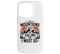 Mountains are Calling & I Must Go Retro 80s 90s Vibe Coque pour iPhone 14 Pro