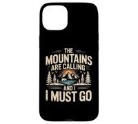 Mountains are Calling & I Must Go Retro 80s 90s Vibe Coque pour iPhone 15 Plus