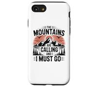 Mountains are Calling & I Must Go Retro 80s 90s Vibe Coque pour iPhone SE (2020) / 7/8