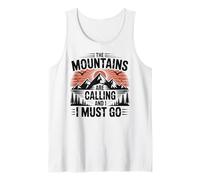 Mountains are Calling & I Must Go Retro 80s 90s Vibe Débardeur