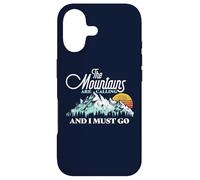 Mountains are Calling & I Must Go Retro Vintage Coque pour iPhone 17