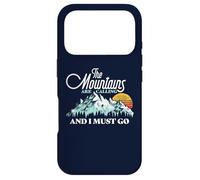 Mountains are Calling & I Must Go Retro Vintage Coque pour iPhone 17 Pro