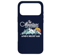 Mountains are Calling & I Must Go Retro Vintage Coque pour iPhone 17 Pro Max
