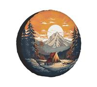 Mountains Nature Sunset Scenery Spare Tire Cover Wheel Protectors for Decoration and Weather Protection for Trailers RV SUV Truck Campervan Travel Trailer 15 inch