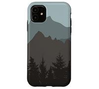 Mountains Peaks Abstract Outdoor Nature Landscape Gray Blue Coque pour iPhone 11
