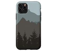 Mountains Peaks Abstract Outdoor Nature Landscape Gray Blue Coque pour iPhone 11 Pro