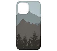 Mountains Peaks Abstract Outdoor Nature Landscape Gray Blue Coque pour iPhone 12 Pro Max