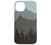 Mountains Peaks Abstract Outdoor Nature Landscape Gray Blue Coque pour iPhone 13