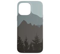 Mountains Peaks Abstract Outdoor Nature Landscape Gray Blue Coque pour iPhone 13 Pro Max