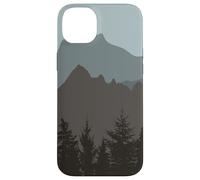 Mountains Peaks Abstract Outdoor Nature Landscape Gray Blue Coque pour iPhone 14 Plus