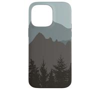 Mountains Peaks Abstract Outdoor Nature Landscape Gray Blue Coque pour iPhone 14 Pro Max