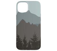 Mountains Peaks Abstract Outdoor Nature Landscape Gray Blue Coque pour iPhone 15 Plus