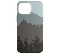 Mountains Peaks Abstract Outdoor Nature Landscape Gray Blue Coque pour iPhone 16 Pro Max