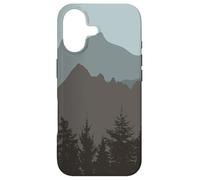 Mountains Peaks Abstract Outdoor Nature Landscape Gray Blue Coque pour iPhone 17