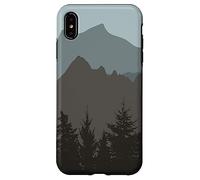 Mountains Peaks Abstract Outdoor Nature Landscape Gray Blue Coque pour iPhone XS Max