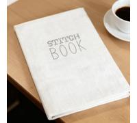 Mounteps Ensemble livre de couture en lin et bloc-notes - Journal de point de croix pour projets de broderie à la main