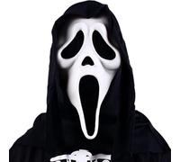Mounteps Masque de fantôme en latex naturel effrayant tête de mort masque d'horreur pour Halloween fête costumée accessoires de cosplay