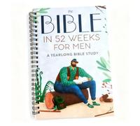 Mounteps Plan d'étude biblique sur le thème masculin de 1 an et 52 semaines - avec journal de lecture quotidien, reliure à spirale portable pour cadeau de papa, étude biblique et culte familial