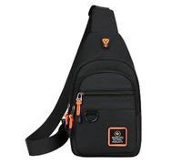 Mounteps Sac à bandoulière pour homme avec verrou antivol, Noir
