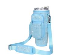 Mounteps Sac à bouteille isotherme avec strass étincelants pour gobelet Stanley 102/887 ml, bleu, Mignon