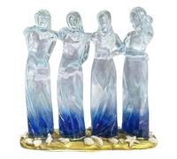 Mounteps Sculpture Sisters By My Side, célèbre l'amitié sœurs, cadeau d'anniversaire pour femme, figurine en résine peinte à la main (4 sœurs : 13,5 x 4,2 x 13 cm)