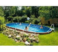 Mountfield a.s. Piscine Hors-Sol / Semi-Enterrée en Acier Imitation Bois Azuro VAR 405 DL 7,3 x 3,7 m - 3EXB0353