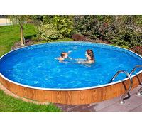 Mountfield a.s. Piscine Semi-Enterrée en Acier Imitation Bois Azuro VAR 403 DL ⌀ 5,5 m - 3EXB0351