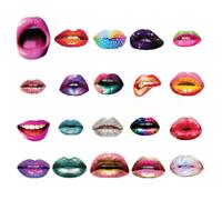 Mounth Lips Lot de 20 accessoires amusants pour la bouche et les lèvres avec bâton en bois - Décoration de collection, accessoires de selfie, bouche amusante pour remise de diplôme