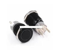 Mounting 19mm 5Pin Black Waterproof Switch Red Orange White LED Round Circular Metal Push Button Switch Self-locking Switch 12V NWPNLXEA(Orange LED)