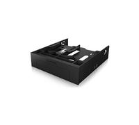 ICY Box Cadre d'installation Triple pour 2X disques durs/ssd de 2,5 Pouces et 1x Disque Dur de 3,5 Pouces dans Un Emplacement de 5,25 Pouces, sans vis, Anti-Vibrations, façade Avant, IB-5251