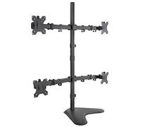MountIt! Support de bureau pour 4 moniteurs | Support de moniteur Quad | Compatible avec quatre écrans d'ordinateur 19 21 24 27 29 30 81,3 cm | Résistant Hauteur réglable | Compatible VESA 75