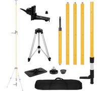 Mountlaser Barre de nivellement laser télescopique avec trépied extensible jusqu'à 3,6 m avec support laser 1/4" x 20", avec écrou adaptateur 5/8"-11