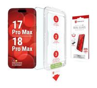 MountMaster Verre de protection transparent pour iPhone 18 Pro Max/17 Pro | DISPLEX Verre véritable, protection d'écran en verre incassable, anti-rayures, anti-choc, compatible avec les coques