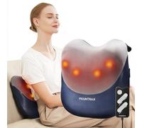 MOUNTRAX Coussins de Massage électriques Dos, Masseur Shiatsu avec Chaleur pour cou dos pour soulager douleur des tissus profonds, Coussin de massage portable 3D pour le cou, dos, épaules tout