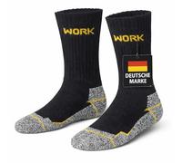 MOUNTREX® Lot de 10/20 paires de chaussettes de travail pour homme, Noir - 20 paires, 43-46