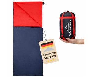 MOUNTREX® Sac de couchage - Petite taille une fois replié et ultra léger (700 g) - Sac de couchage d'été - Pour l'extérieur, le camping, les voyages, les festivals - Peut être couplé