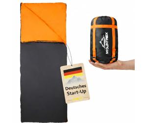 MOUNTREX® Sac de couchage - Petite taille une fois replié et ultra léger (700 g) - Sac de couchage d'été - Pour l'extérieur, le camping, les voyages, les festivals - Peut être couplé