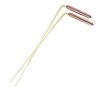 MOUNTTU 1 Jeu de Baguettes de sourcier, Baguettes sourcier spirituelles en cuivre 12, 6 Pouces avec poignées Confortables, équipement Paranormal, équipement Chasse aux fantômes pour la Divination
