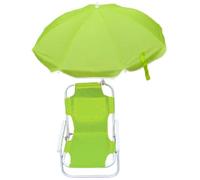 MOUNTTU Chaise de Plage pour Enfants avec Parasol Chaise de Plage Pliable et détachable avec auvent, siège d'extérieur léger et Robuste pour Le Camping, Les Voyages, la pelouse, Vert Camping po