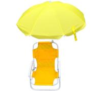 MOUNTTU Chaise de Plage pour Enfants avec Parasol Chaise de Plage Pliable et détachable avec auvent, siège d'extérieur léger et Robuste pour Le Camping, Les Voyages, la pelouse, Jaune Camping p
