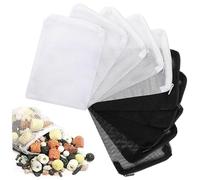 MOUNTTU Lot de 10 Sacs filtrants pour Aquarium, 15 x 20 cm, en Polyester résistant à la Corrosion, Fermeture éclair, pour Charbon Actif, biosphères et Anneaux en céramique.