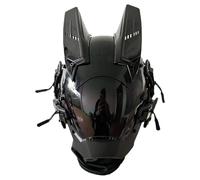 MOUNTTU Masque de cosplay futuriste, masque punk, d'Halloween, cyber-, casque lumineux LED, gothique anti-buée, punk, futuriste, science-fiction, vêtements techniques pour f
